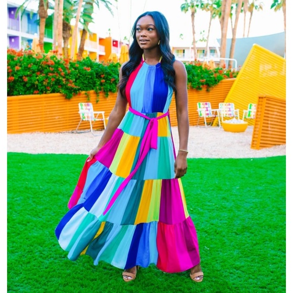 Buddy Love Dresses & Skirts - ✨NWT ✨Buddy Love Blake Halter Maxi Dress - PRISM